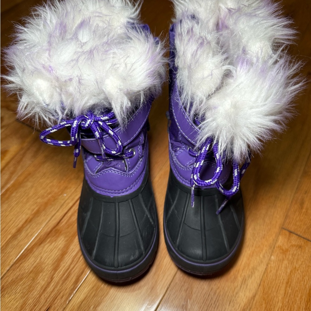 Dream Pairs Kids' Purple and Black Snow Boots